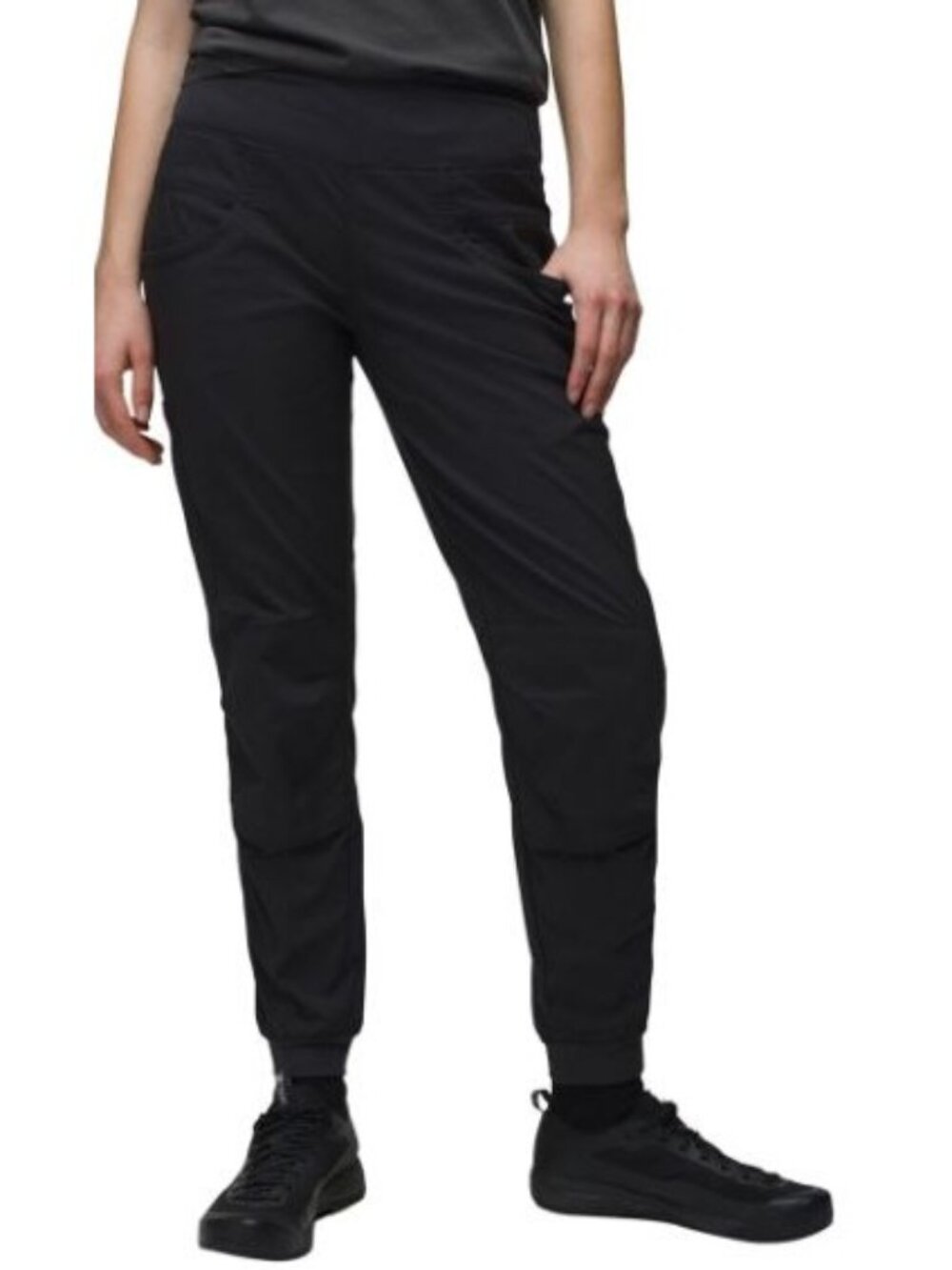 PrAna Kanab Charcoal Size Medium Mid Rise Hiking Climbing Jogger EUC Pockets